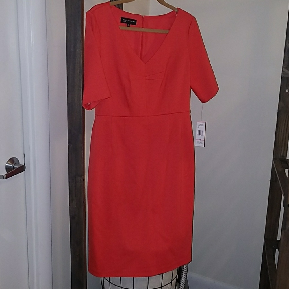 Jones New York coral 3/4 sleeve dress